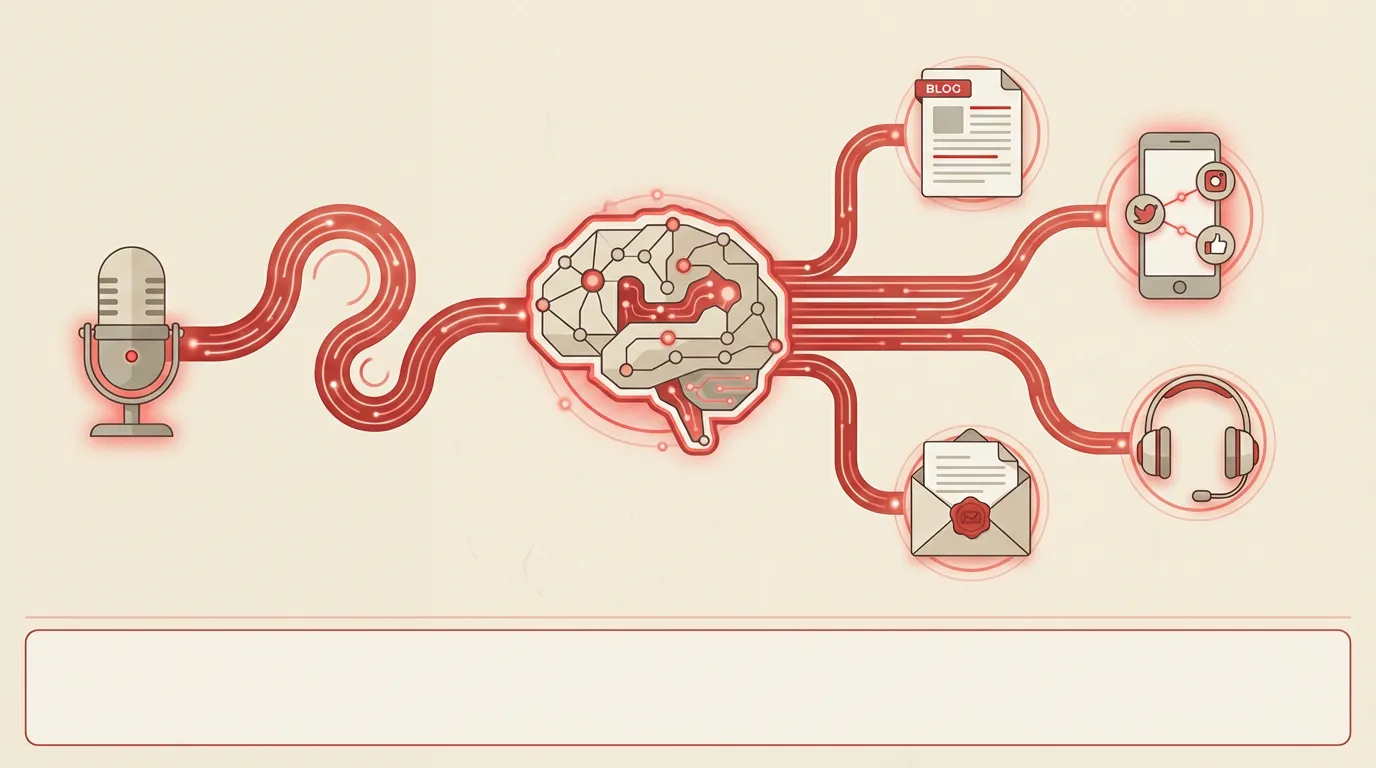 AI 內容產製系統工作坊：一份素材變六種格式，把 5C 變成可交付的內容流