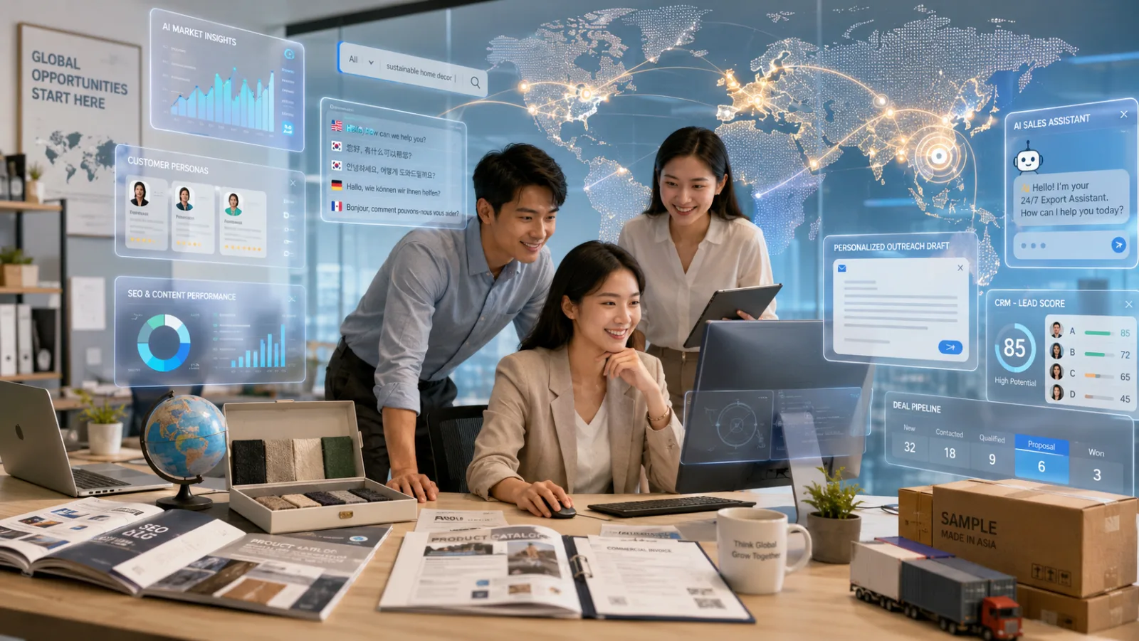AI 助攻外銷：中小企業如何打造全天候的跨國接單引擎