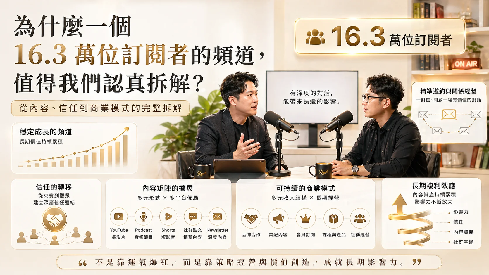 揭開兩年 16.3 萬訂閱的神秘面紗：拆解《查理的創業化合物》的內容創業心智模型