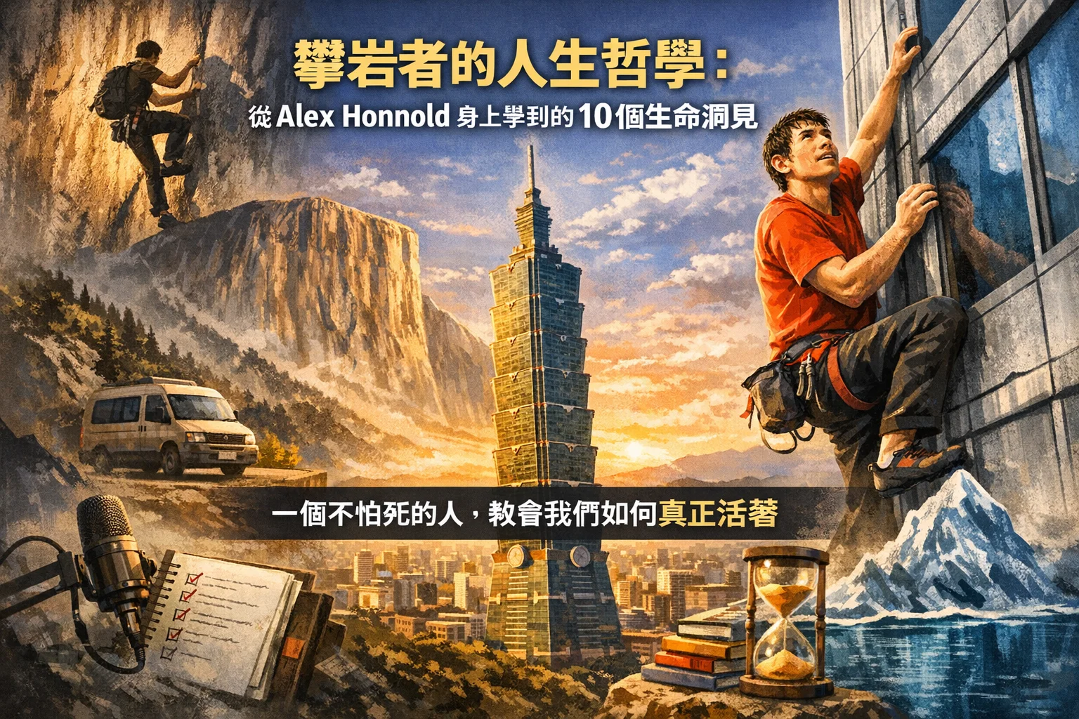 從 Alex Honnold 身上學到的十個生命洞見：攀岩者的人生哲學
