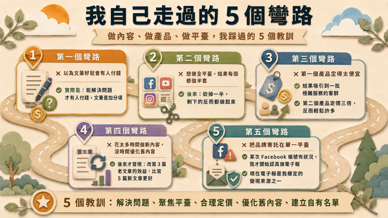 我自己走過的五個彎路