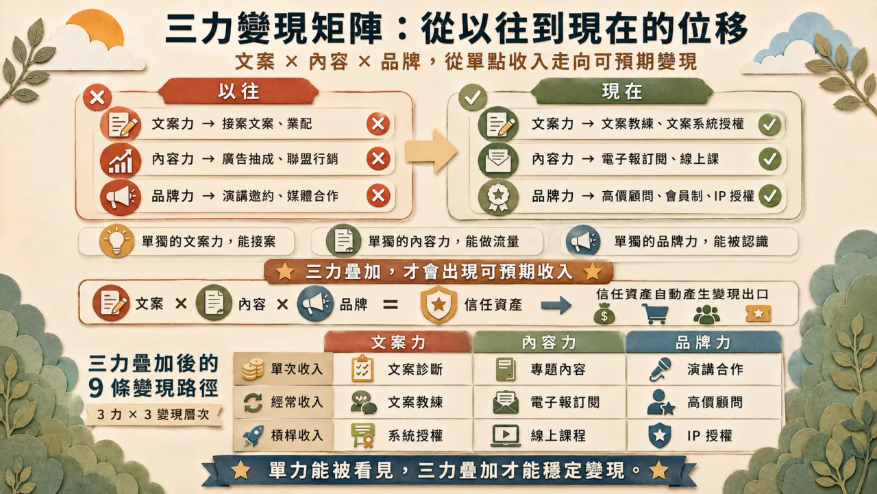 三力變現矩陣