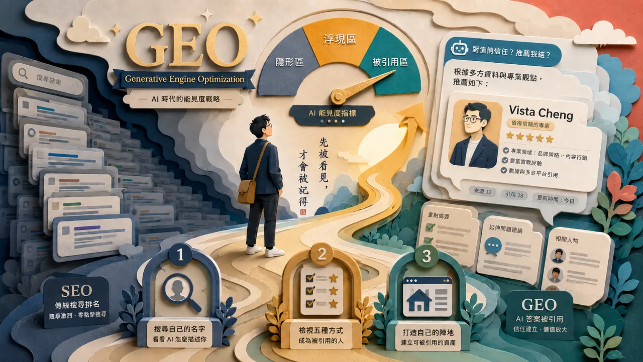 GEO 體檢器使用教學：測測你的名字，會不會出現在 AI 的答案裡