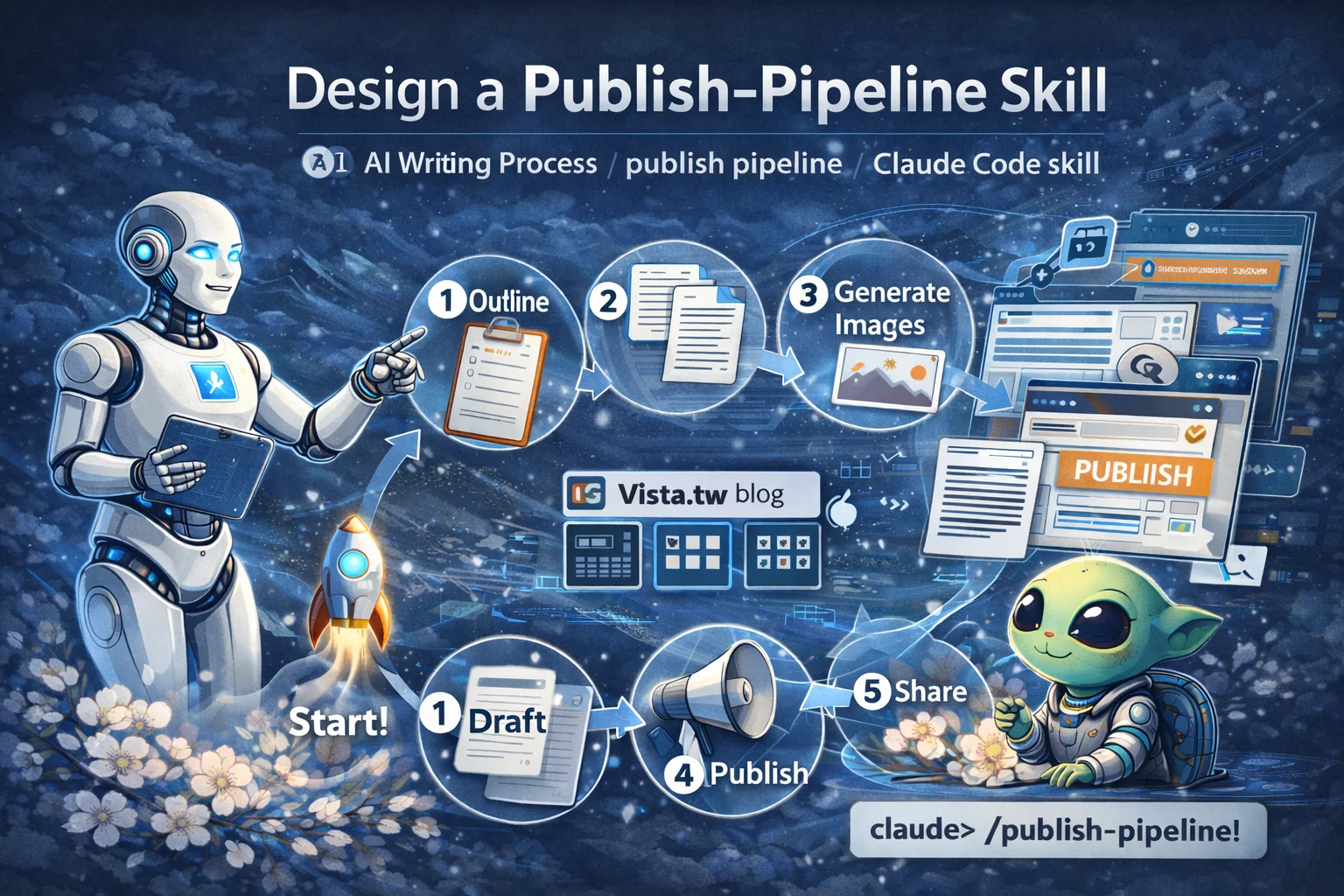 我如何設計一套 AI 發布流水線：6 個階段，讓寫文章從 4 小時縮短到 40 分鐘
