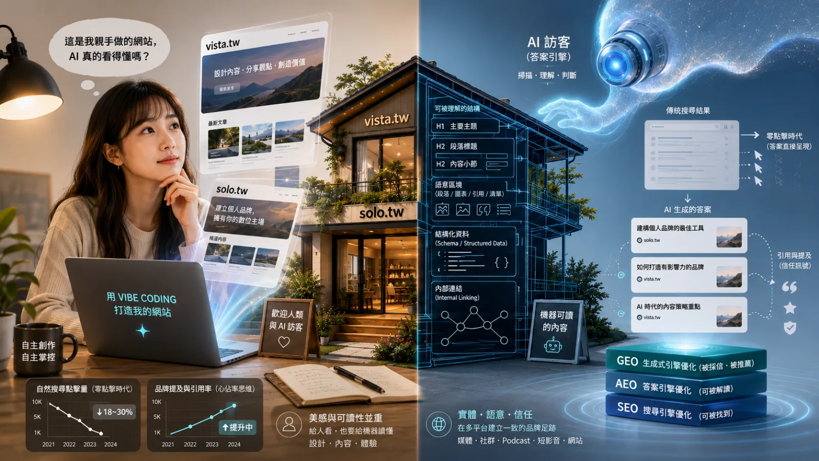 我親手寫的網站，AI 真的看得懂嗎？讀《AI 全域搜尋實戰：SEO・AEO・GEO》有感