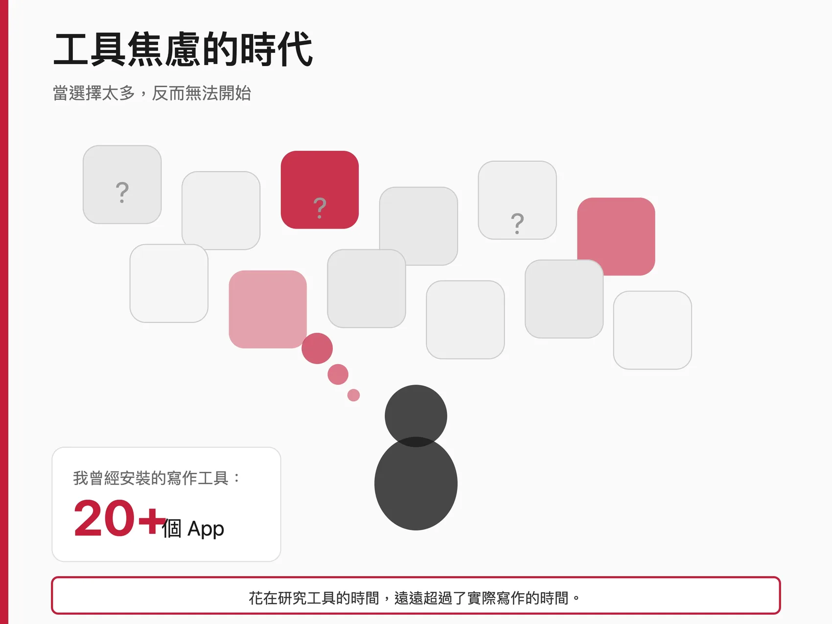工具焦慮的時代:我們在數位工具的海洋中迷失方向