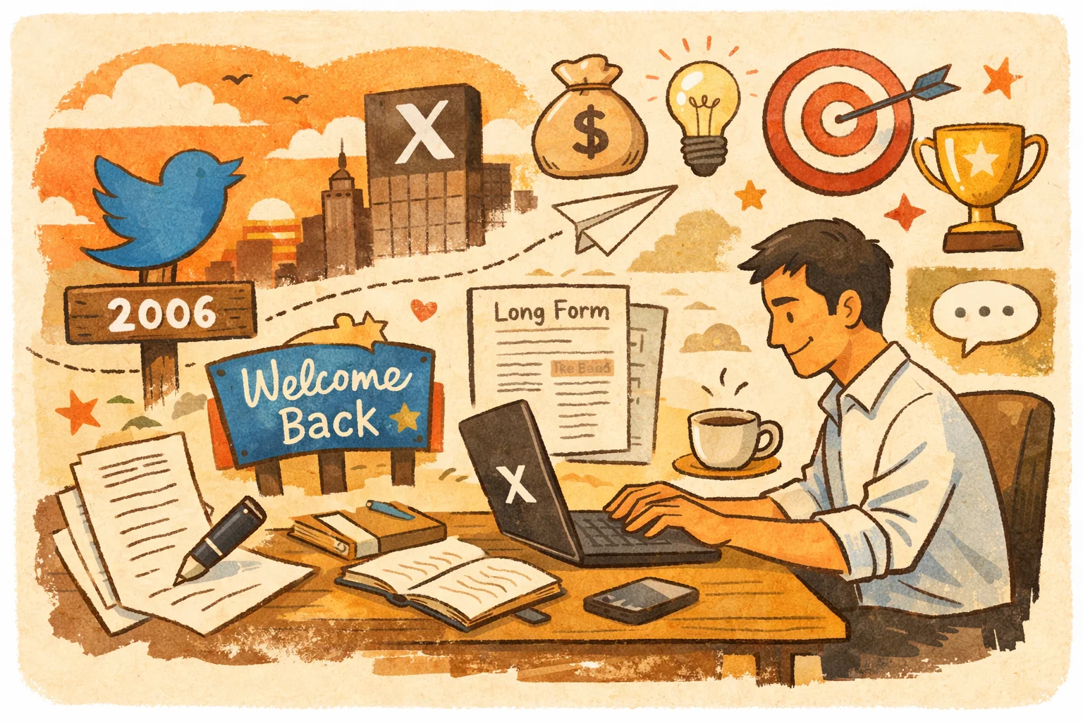 From Twitter to X: Returning after twenty years, long-form writing is the bankbook of trust