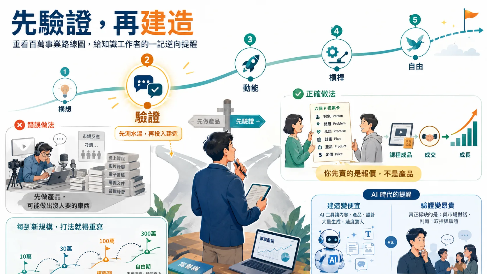 先驗證，再建造：拆解 Ali Abdaal 的百萬事業路線圖，給知識工作者的一記逆向提醒