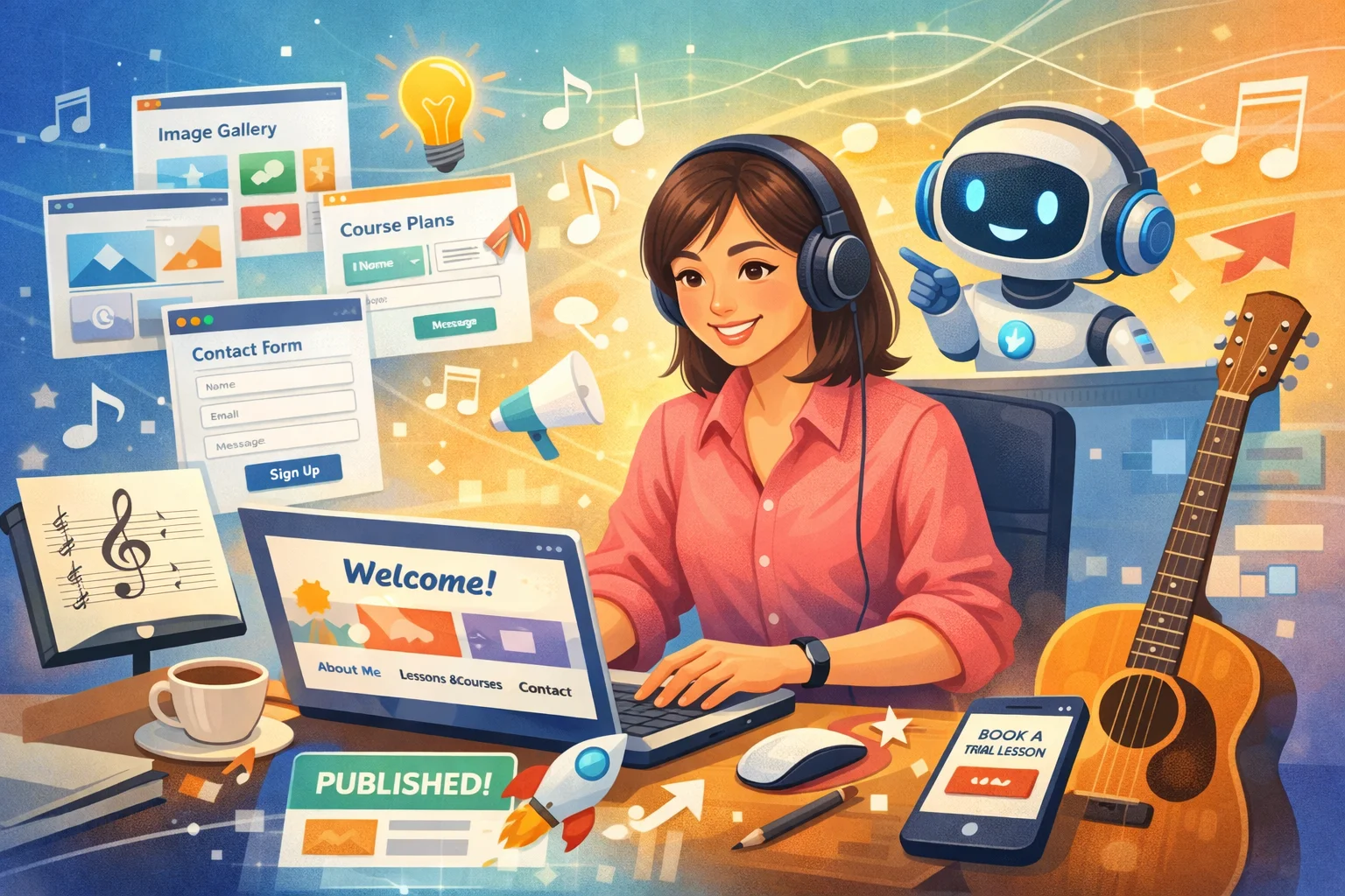 Use Vibe Coding to help music teachers create personal websites: let the profession be seen, believed and chosen