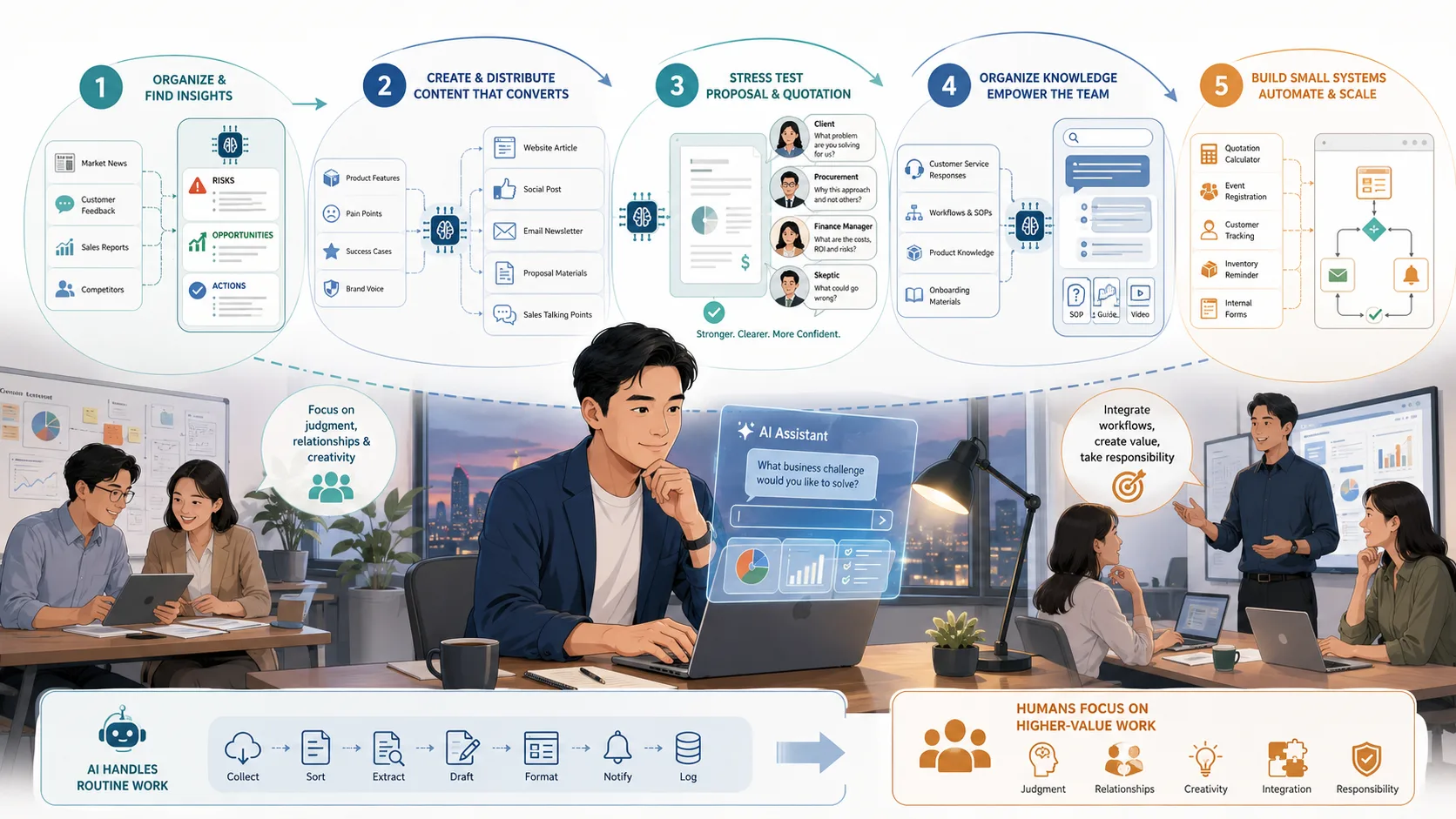 中小企業數位轉型從哪開始？老闆先用 AI 的五個高頻場景
