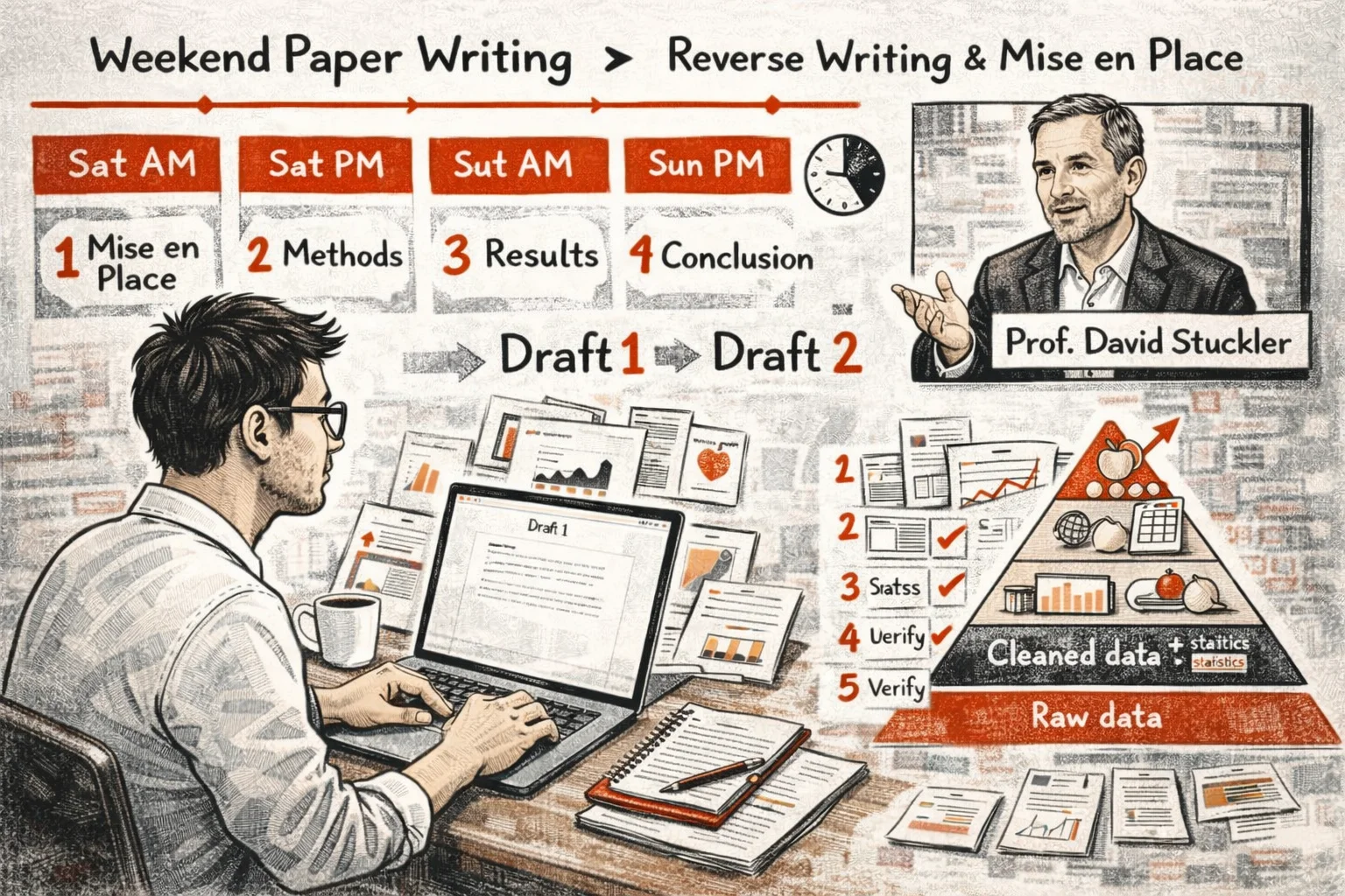 週末完成論文初稿的秘密：從 Prof. David Stuckler 學到的「逆寫備料」五步流程